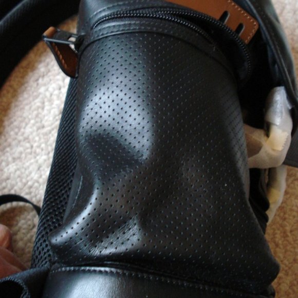 NEW COACH F56543 GUNMETAL BLACK LEATHER TREK BACKPACK + BONUS PENS-$600+VALUE! - Picture 5 of 13